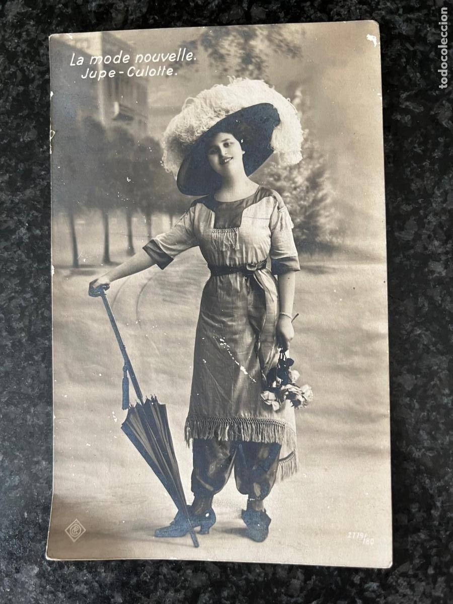 Postales: postal vedete la mode nouvelle jupe culotte escrita 1911