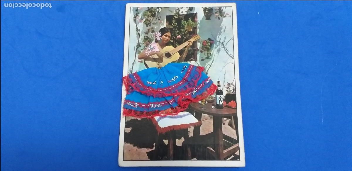 Postales: POSTAL FOTOGRAFICA chica con Traje de FLAMENCO. TRAJE DE TELA Y CUERPO BORDADO. CIRCULADA.
