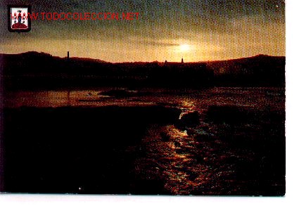 Postales: 7-447. Postal La Coru&ntilde;a. puesta de sol en Riazor - Foto 1