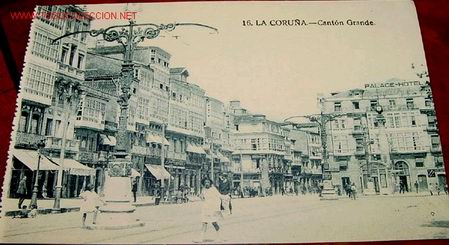 Postales: ANTIGUA POSTAL DE LA CORU&Ntilde;A - CANTON GRANDE - Foto 1