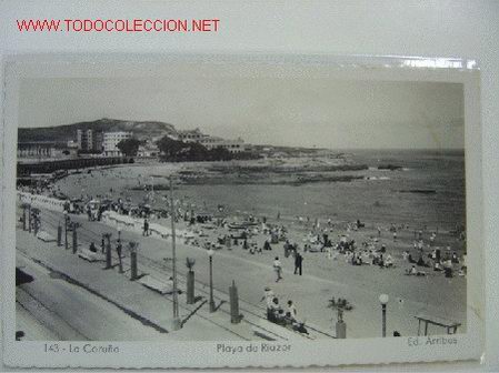 Postales: LA CORU&Ntilde;A Playa de Riazor - Foto 1