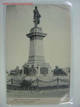 Postales: VIGO ESTATUA DE ELDUAYEN - Foto 1