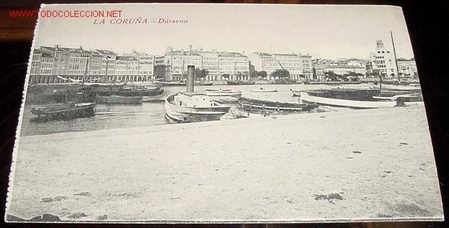 Postales: ANTIGUA POSTAL DE LA CORU&Ntilde;A - DARSENA - Foto 1