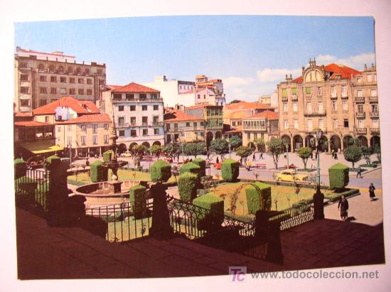 Postales: Pontevedra. Plaza del General&iacute;simo Franco. - Foto 1