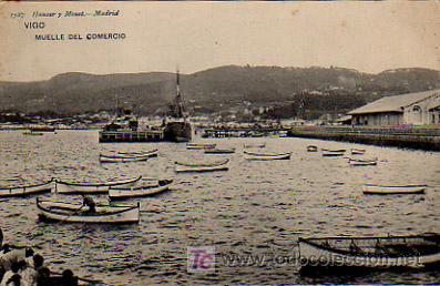 Postales: VIGO. MUELLE DEL COMERCIO. HAUSER Y MENET 1587. - Foto 1