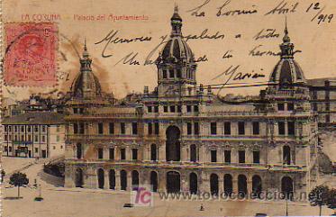 Postales: LA CORU&Ntilde;A. PALACIO DEL AYUNTAMIENTO - Foto 1