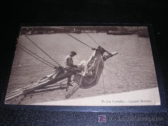 Postales: 9 LA CORU&Ntilde;A, APUNTE MARINO - Foto 1