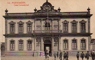 Postales: PONTEVEDRA. CASA CONSISTORIAL. (ED. THOMAS) - Foto 1
