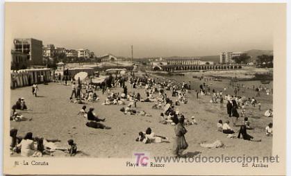 Postales: LA CORU&Ntilde;A, PLAYA DE RIAZOR,                                      P15078 - Foto 1