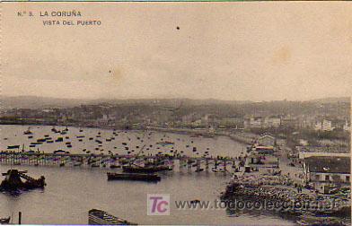 Postales: LA CORU&Ntilde;A. VISTA DEL PUERTO. - Foto 1