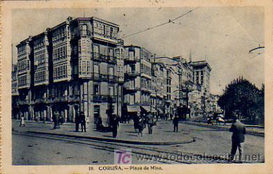 Postales: LA CORU&Ntilde;A. PLAZA DE MINA. - Foto 1