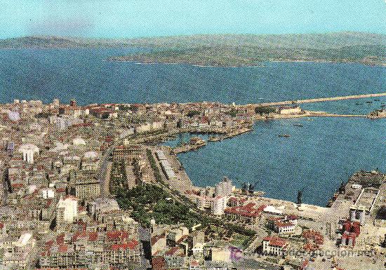Postales: LA CORU&Ntilde;A. VISTA AEREA.CIRCULADA. - Foto 1