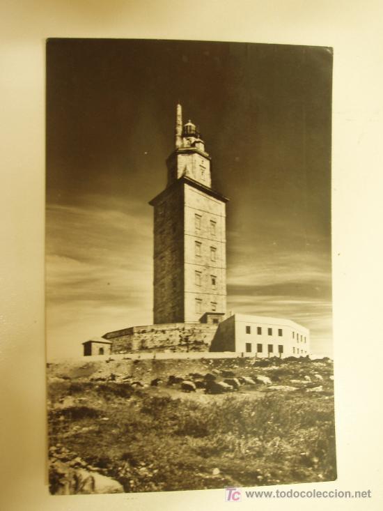 Postales: POSTAL DE LA CORU&Ntilde;A, LA TORRE DE HERCULES. - Foto 1