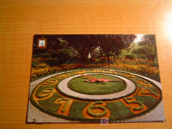 Postcards: POSTAL L A CORU&Ntilde;A RELOJ FLORAL