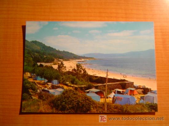 Postcards: POSTAL LOURO (LA CORU&Ntilde;A) CA`PING Y PLAYA DE SAN FRANCISCO