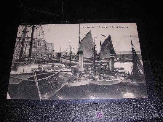 Postales: LA CORU&Ntilde;A, UN ASPECTO DE LA DARSENA - Foto 1