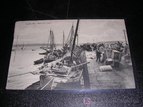 Postales: LA CORU&Ntilde;A, MUELLE DEL TEATRO - Foto 1