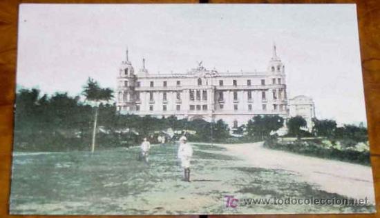 Postkarten: ANTIGUA POSTAL COLOREADA DE BALNEARIO DE LA TOJA - GRAN HOTEL, FACHADA SUR DEL PABELLON DE HABITACIO