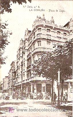 Postales: POSTAL LA CORU&Ntilde;A PLAZA DE LUGO - Foto 1
