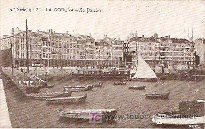 Postales: POSTAL LA CORU&Ntilde;A LA DARSENA - Foto 1