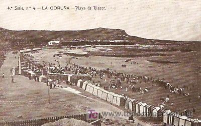 Postales: POSTAL LA CORU&Ntilde;A PLAYA DE RIAZOR - Foto 1