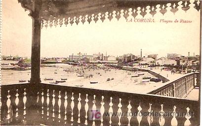 Postales: POSTAL LA CORU&Ntilde;A PLAYAS DE RIAZOR - Foto 1