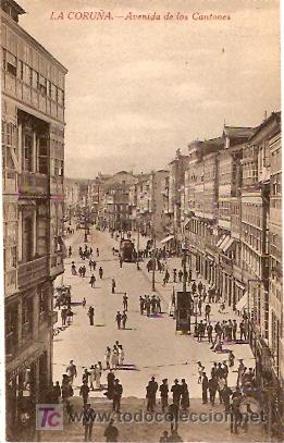 Postales: POSTAL LA CORU&Ntilde;A AVENIDA DE LOS CANTONES - Foto 1