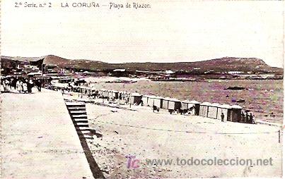 Postales: POSTAL LA CORU&Ntilde;A PLAYA DE RIAZOR - Foto 1