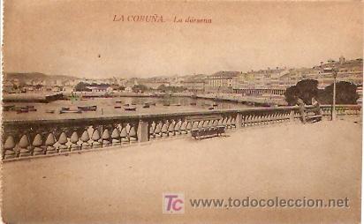 Postales: POSTAL LA CORU&Ntilde;A  LA DARSENA - Foto 1
