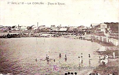 Postales: POSTAL LA CORU&Ntilde;A PLAYA DE RIAZOR - Foto 1