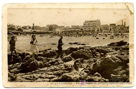Postales: LA CORU&Ntilde;A, PLAYA DE RIAZOR,        P21973 - Foto 1