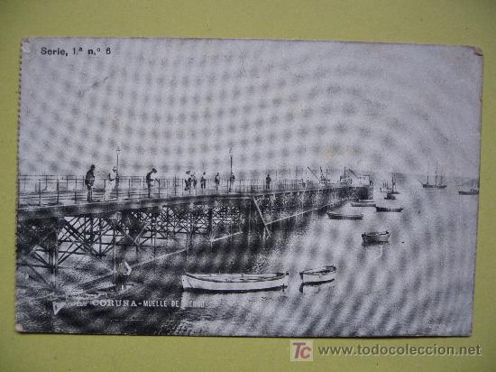 Postales: LA CORU&Ntilde;A - MUELLE DEL HIERRO - SIN CIRCULAR - Foto 1