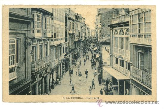 Postales: La Coru&ntilde;a, calle real, Roisin - Foto 1