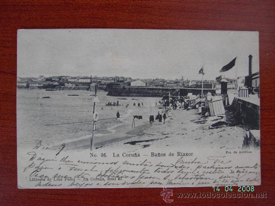 Postales: LA CORU&Ntilde;A - BA&Ntilde;OS DE RIAZOR - Foto 1