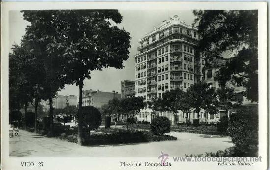 Postales: POSTAL VIGO PLAZA DE COMPOSTELA - Foto 1