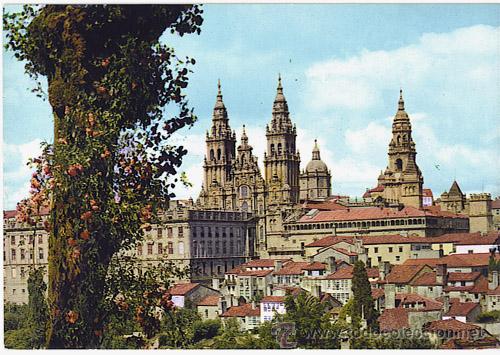 Postais: N&ordm;1 - SANTIAGO DE COMPOSTELA - VISTA PARCIAL - ALARDE - A&Ntilde;O 1964