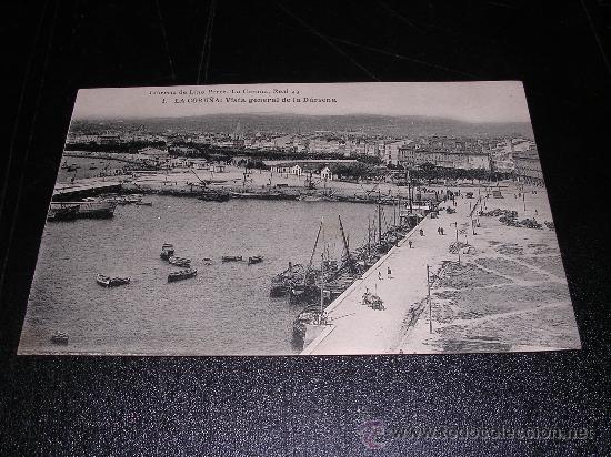 Postales: 1 LA CORU&Ntilde;A - VISTA GENERAL DE LA DARSENA - Foto 1