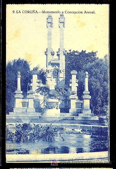 Postales: LA CORU&Ntilde;A. MONUMENTO A CONCEPCION ARENAL. - Foto 1
