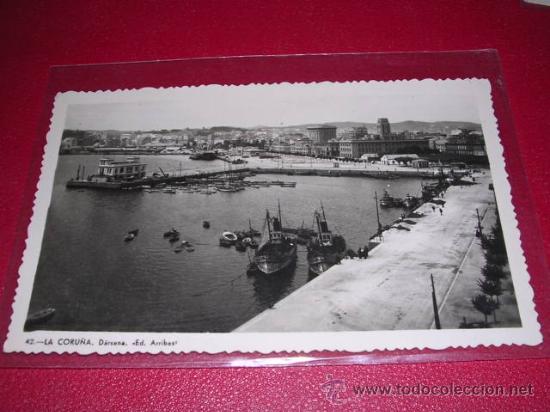 Postales: 42 LA CORU&Ntilde;A - DARSENA ED. ARRIBAS - Foto 1