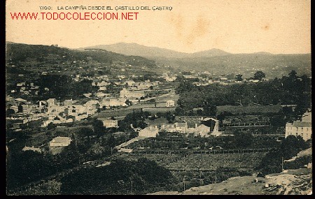 Postales: TARJETA POSTAL DE VIGO- LA CAMPI&Ntilde;A DESDE EL CASTILLO CASTRO