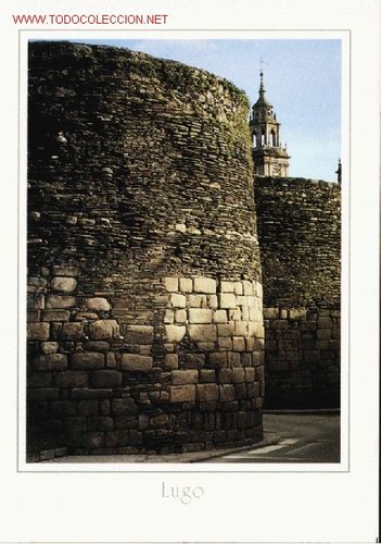 Postales: LUGO. MURALLA Y CATEDRAL - Foto 1
