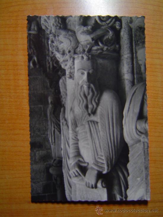 Postcards: TARJETA POSTAL SANTIAGO DE COMPOSTELA CATEDRAL PORTICO DE LA GLORIETA EL PROFETA JEREMIAS SIN C.
