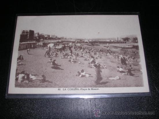 Postales: 81 LA CORU&Ntilde;A - PLAYA DE RIAZOR - Foto 1