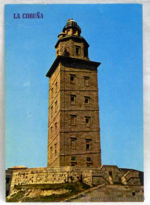 Postales: Postal La Coru&ntilde;a Torre de H&eacute;rcules 1961 - Foto 1