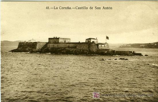 Postales: POSTAL LA CORU&Ntilde;A CASTILLO DE SAN ANTON - Foto 1