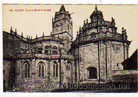 Postales: Lugo.n&ordm; 626. &Aacute;bside de la Catedral. Fototipia Thomas. Joyas de Espa&ntilde;a.