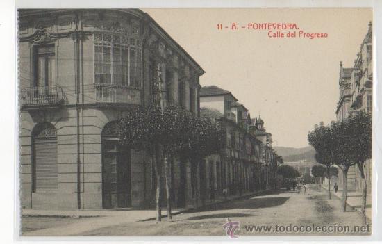Postales: TARJETA POSTAL CALLE DEL PROGRESO PONTEVEDRA - Foto 1