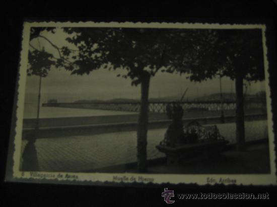 Postales: POSTAL FOTOGRAFICA DE VILLAGARCIA DE AROSA - MUELLE DE HIERRO. EDC. ARRIBAS.