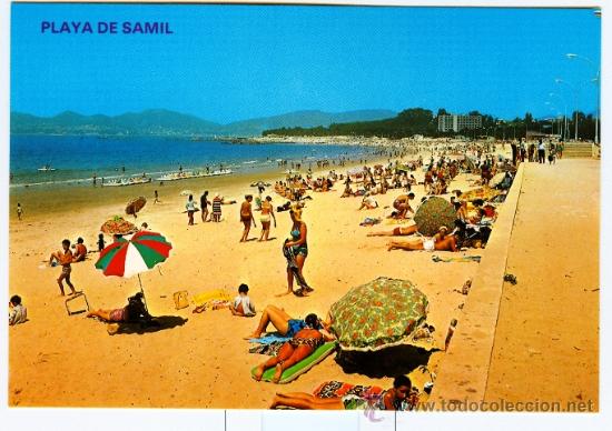 Postales: VIGO - PLAYA DE SAMIL (1982) - Foto 1