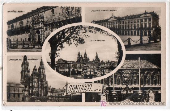 Postais: TARJETA POSTAL DE SANTIGO, CORU&Ntilde;A N&ordm; 2.RECUERDO SANTIAGO DE COMPOSTELA.HELIOTIPIA ARTISTICA ESPA&Ntilde;OLA